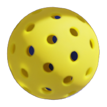 Keltainen pickleball-pallo etusivulla Helsinki Dinkersin sivuilla